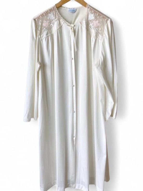 lorraine Other - Vintage 80s Lorraine Lace Buttoned Slip Dress Nightgown